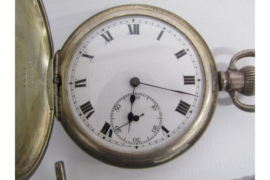 Dennison Birmingham 1919 pocket watch 3.8ozt with Herbert Bushell watch chain & Booth & Biggs 1894 - Image 2 of 11