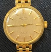 Ladies Rotary 9ct gold wristwatch