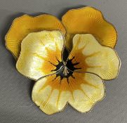 David Anderson of Norway pansy brooch 4.8cm by 4.5cm
