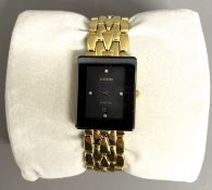 Gents Rado gold plated wristwatch with date aperture, case, outer box & paperwork