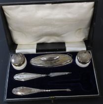 Silver manicure set (incomplete and buff needs repair) weighable silver 0.71ozt plus 2 silver