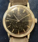 Gents Omega Geneve Seamaster wristwatch on leather strap