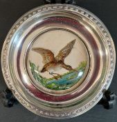 Essex crystal snipe, set in Chester 1915 silver surround