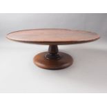 A mahogany lazy Susan, 21" dia