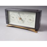 An American Airguide Art Deco Bakelite desk barometer, 8" wide