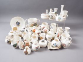 A collection of mostly Goss crested wares, approx 40 pieces