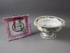 An Indian stone china two-handled tureen, supplied by Newington and Sander, and a 19th century