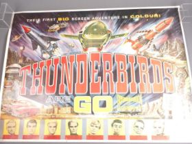 A 1960s "Thunderbirds are Go" movie poster, sheet 27 3/4" x 37", rolled