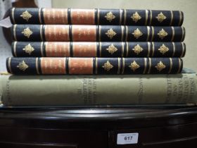 P Maquoid: "English Furniture", 4 vols illust, Dover reprint, quarter bound calf morocco, and "