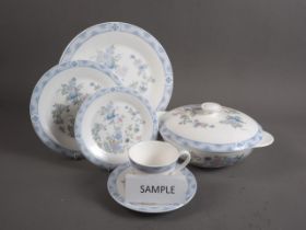A Royal Worcester bone china "Coniston" pattern combination service for six