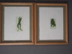 L Valerie Christmas: two signed limited edition etchings, "Common Frog (1)" 30/50, and "Common