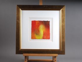 Robin Mullen: three oil studies, "Umber VIII", "Umber IX" and "Crest III", each 6 1/2" x 6 1/2",