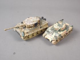 Two Corgi WWII scale model tanks, M4-A3 Sherman tank and a Tiger 1 SS Panzer Abt101