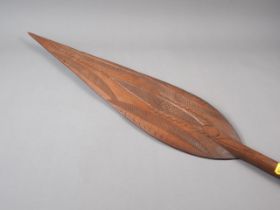 A Polynesian hardwood "paddle", 64" long