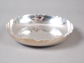 A Tiffany & Co silver shallow dish with shaped edge, stamped sterling, 3.6oz troy approx