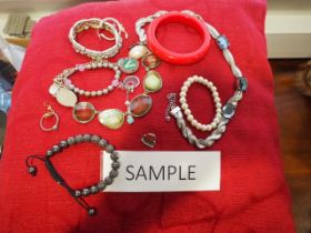 A large selection of costume jewellery, various