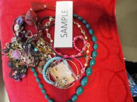 A large selection of costume jewellery, various