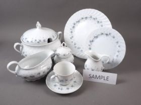 A Sellmann "Regina" pattern porcelain combination service for twelve
