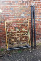 An Edwardian single-size brass bed frame, 36" wide