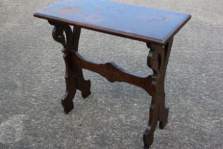 A mahogany organ stool, 28" wide x 24" high