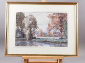 English late 19th century: watercolours, "On the Don nr Sheffield", indistinctly signed, 10 1/2" x