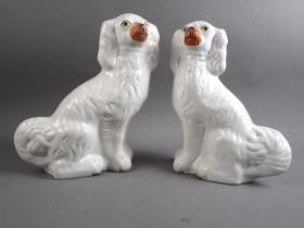 A pair of Staffordshire dogs, 12" high