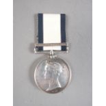 A naval General Service medal 1848, awarded to James Finney HMS Caesar, with Basque Roads bar, and