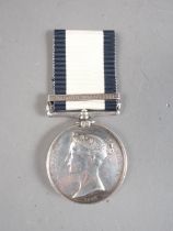 A naval General Service medal 1848, awarded to James Finney HMS Caesar, with Basque Roads bar, and