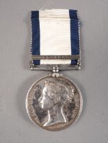 A naval General Service medal 1848, awarded to Henry Smith HMS Queen Charlotte and other ships, with