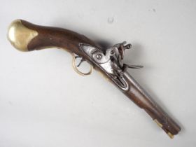 A Tower Armouries flintlock pistol, barrel 12" long