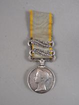 A Crimea War medal, awarded to James Lukes Royal Marine from HMS Rodney, with Sevastopol and