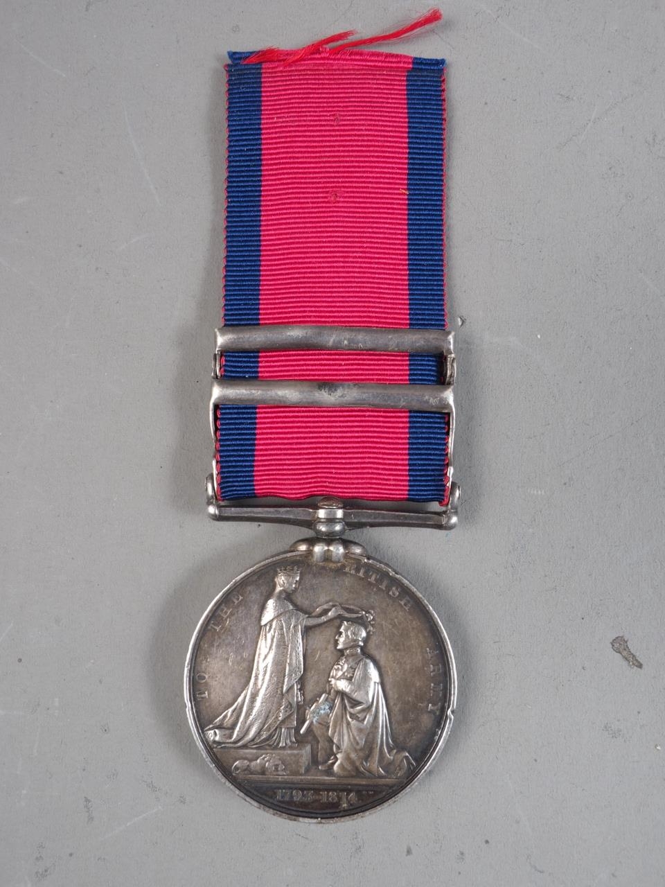 A military General Service medal 1793/1814, awarded to Archibald Buchanan 91st Foot, with - Image 2 of 6