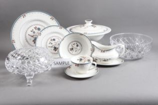 A Royal Doulton "Old Colonial" part combination service, three decorative plates and four cut