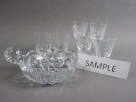 Six cut glass tumblers and other cut table glass