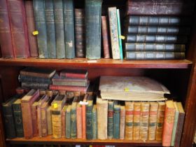 A collection of 19th century and later leather bound and other vols, various subjects (water