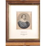 George Perfect Harding: en grisalle, a portrait of William Earl of Devonshire, 5" x 4 1/2", in strip