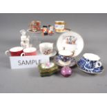 A 1960s Limoges part coffee set, two doll's part tea services and other china