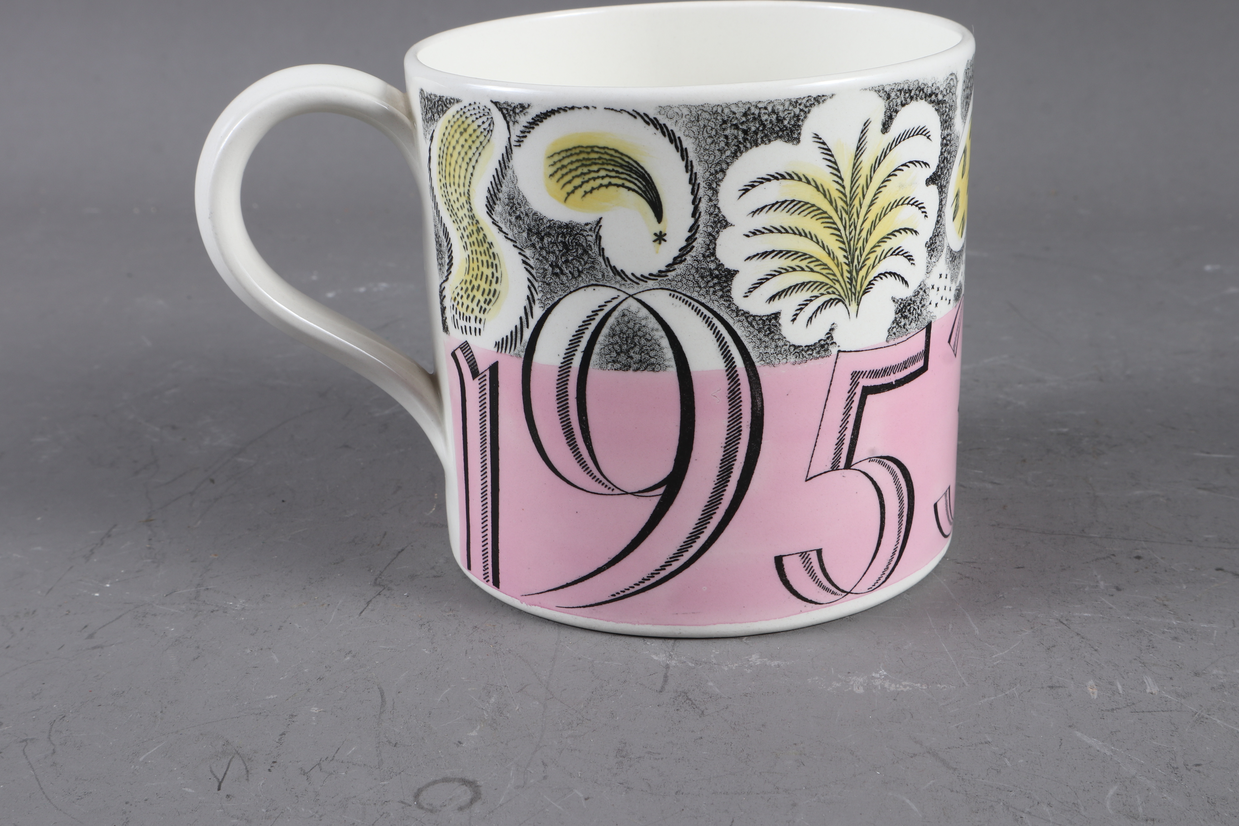 A Wedgwood 1953 commemorative mug, designed by Eric Ravilious, a Royal Copenhagen model of a cat, - Image 3 of 6