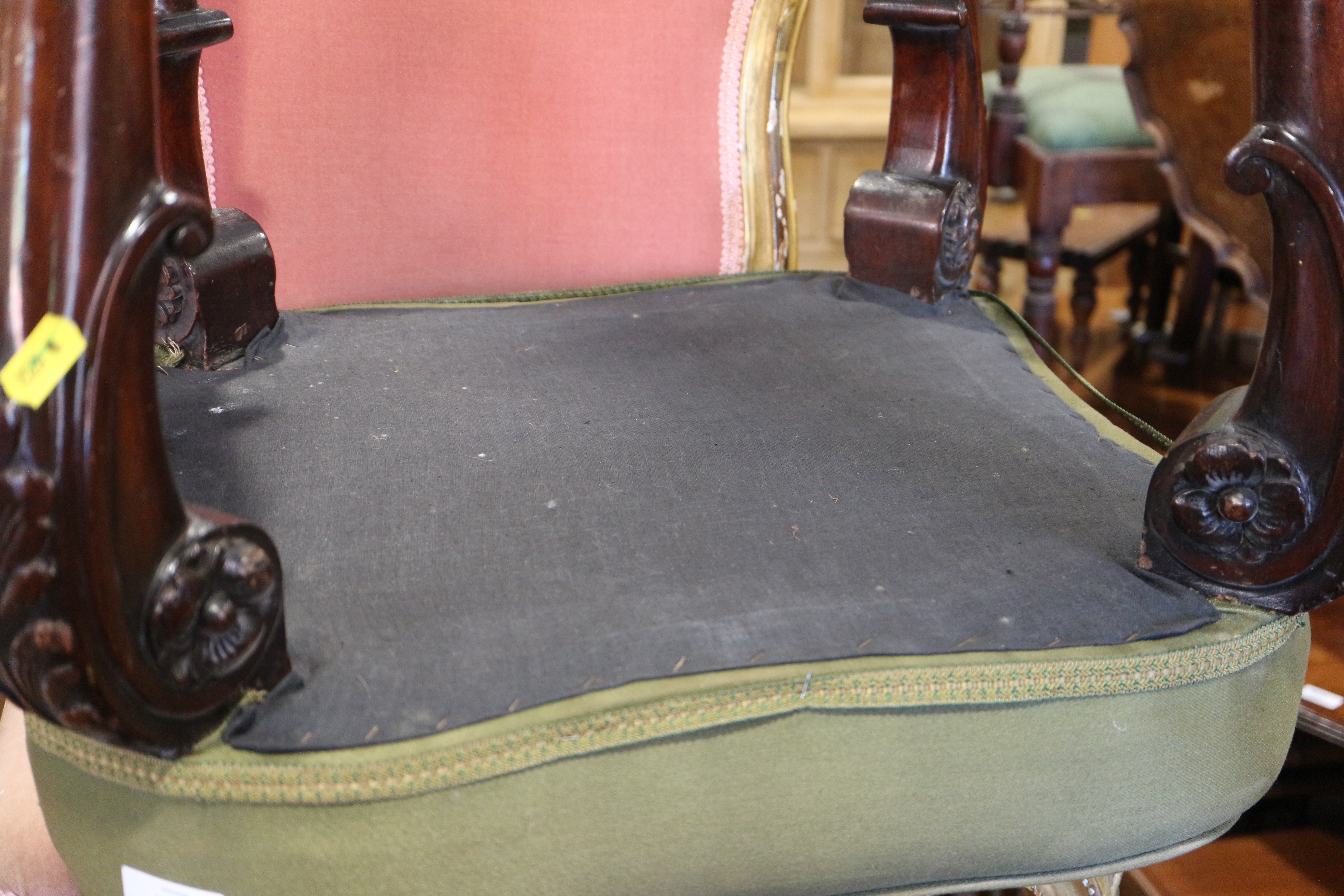 A 19th century carved mahogany shape top stool, on acanthus scroll supports and lion paw feet, 20" - Image 4 of 7