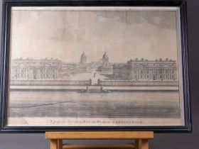 An early 18th century engraving, "A perspective view of the Royal Hospital at Greenwich", in