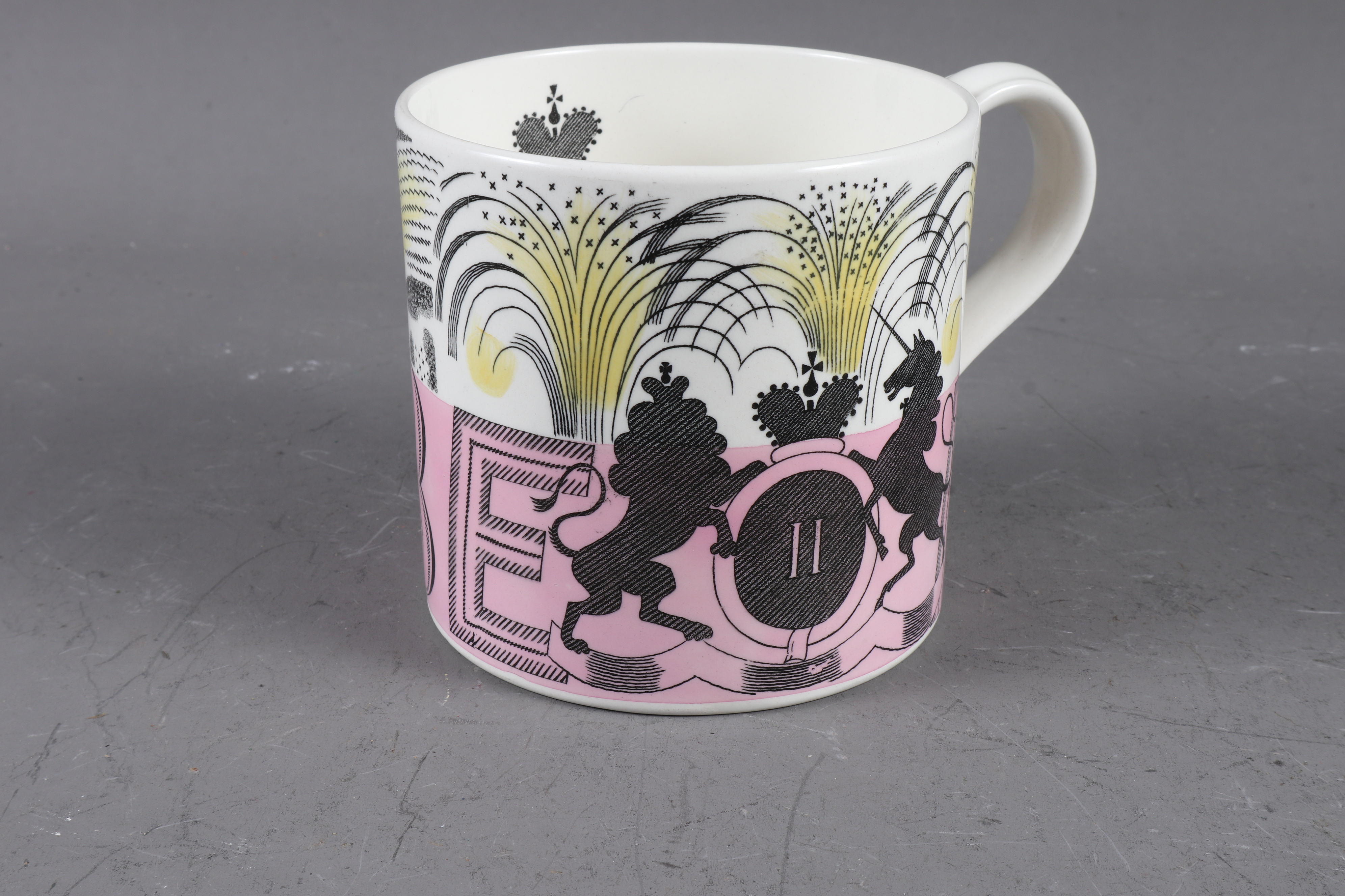 A Wedgwood 1953 commemorative mug, designed by Eric Ravilious, a Royal Copenhagen model of a cat, - Image 2 of 6