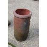 A terracotta "chimney pot" planter, 13" dia x 22" high