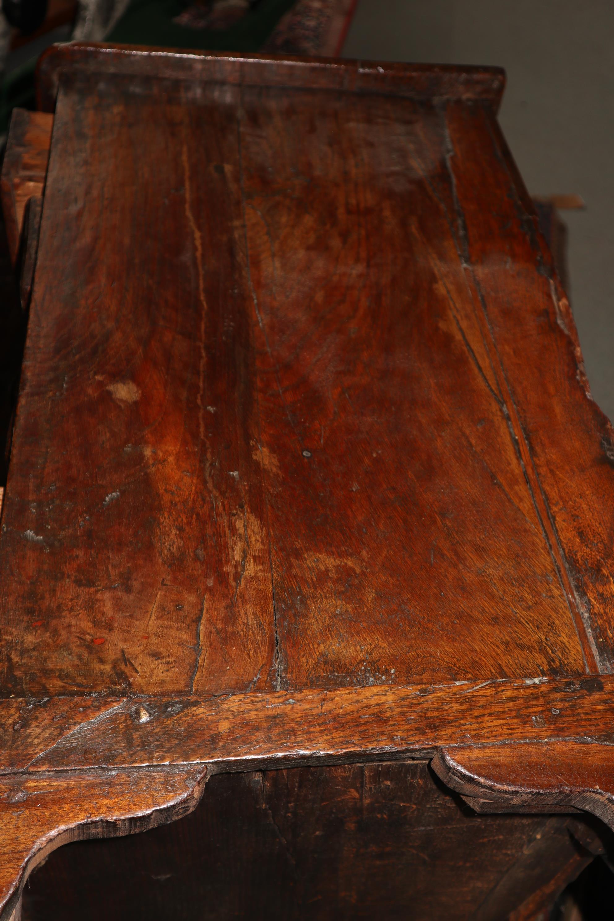 An 18th century oak chest of four long graduated drawers, 32 1/2" wide x 17" deep x 29" high - Image 9 of 13