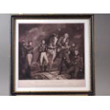 After George Morland: an early 19th century mezzotint, "Jack in the Bilboes", and a print of the