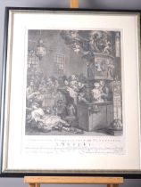 William Hogarth: two 18th century engravings, "Credulity, superstition and fanaticism, a Medley", in