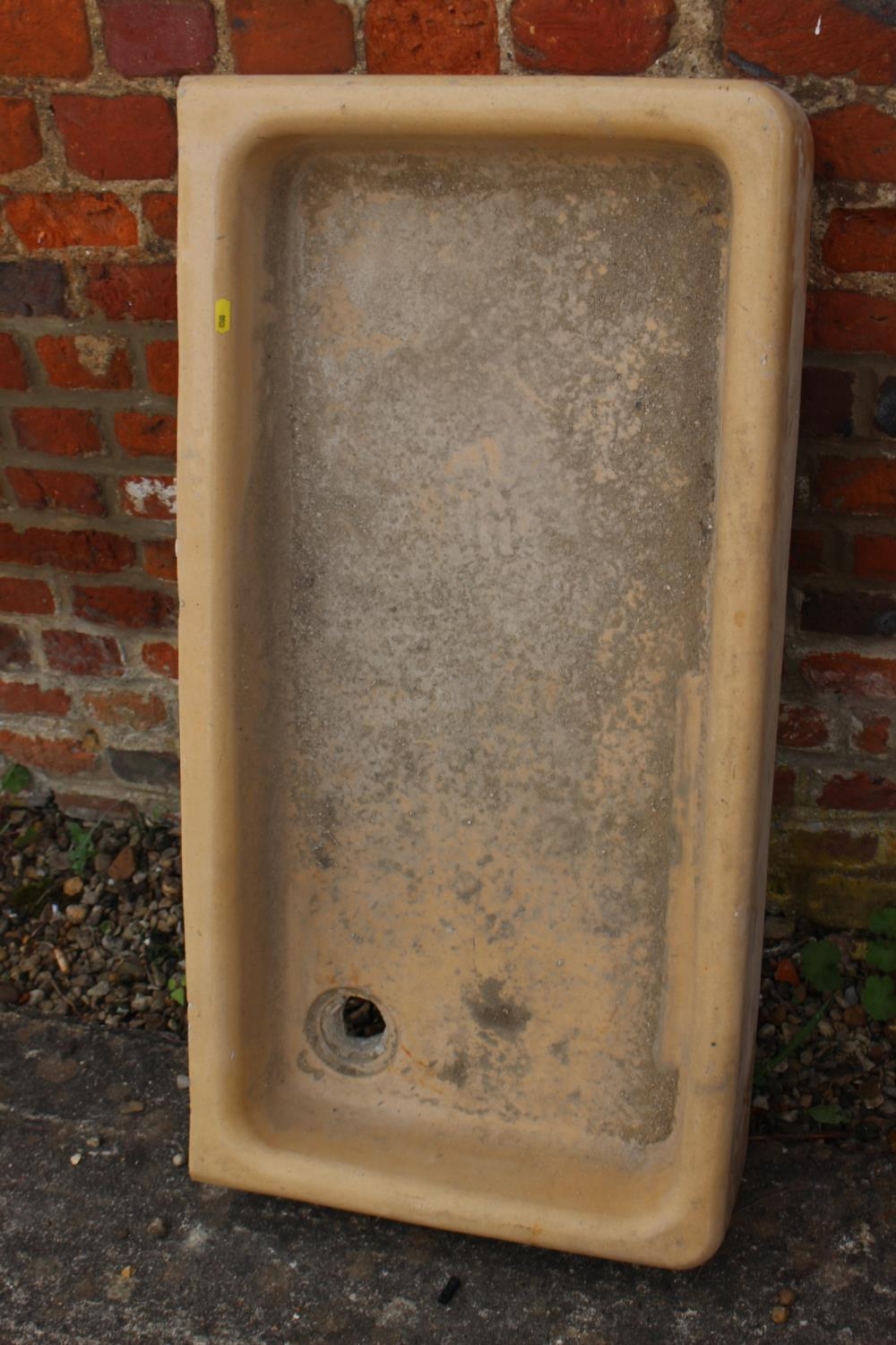 A butler's glazed terracotta sink