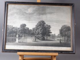 W Woollett: a pair of early 18th century engravings, the views of the hall barn near Beaconsfield,