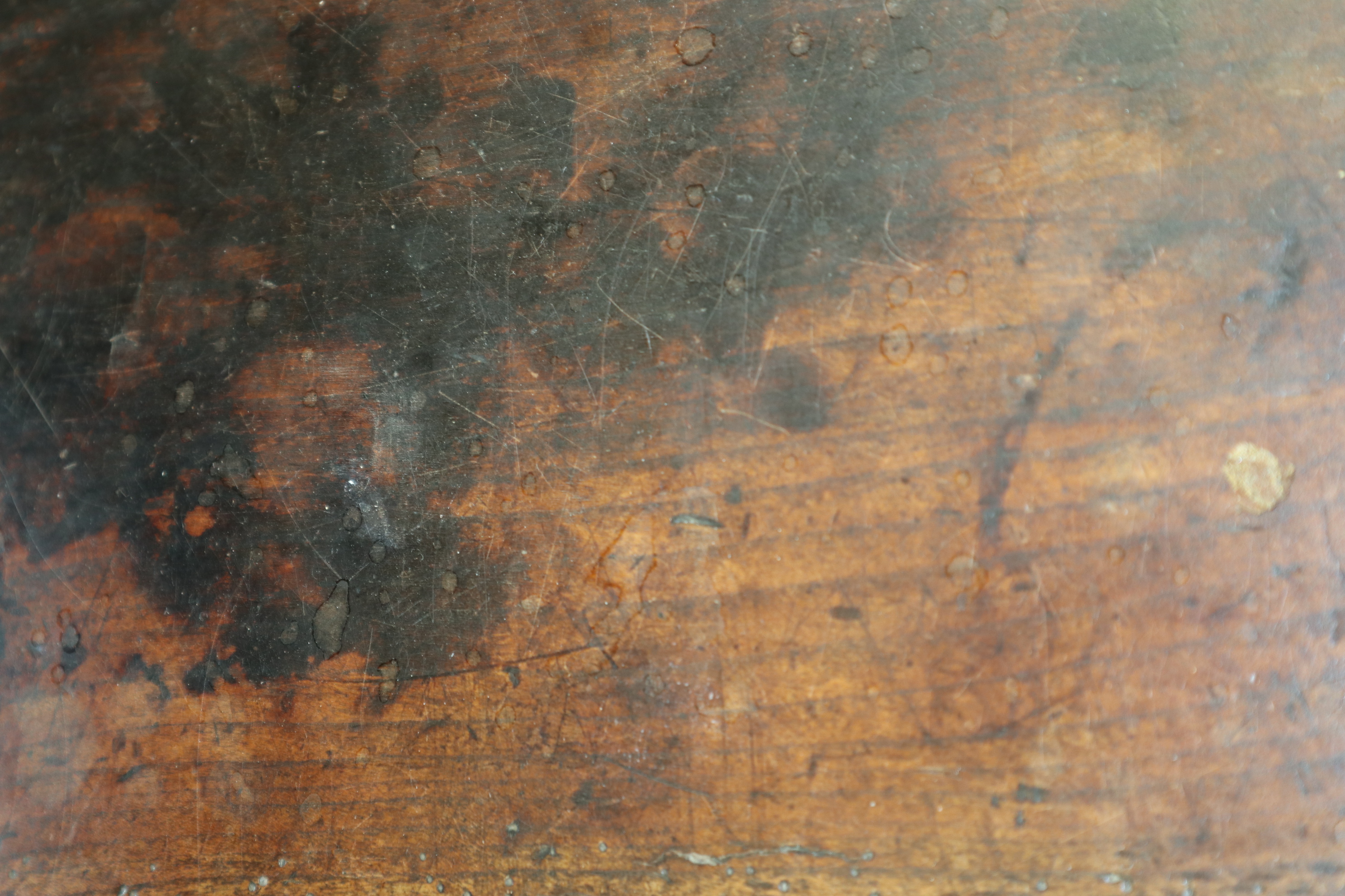 An 18th century fruitwood dresser base, fitted one short and two long fielded panel front drawers, - Image 8 of 12