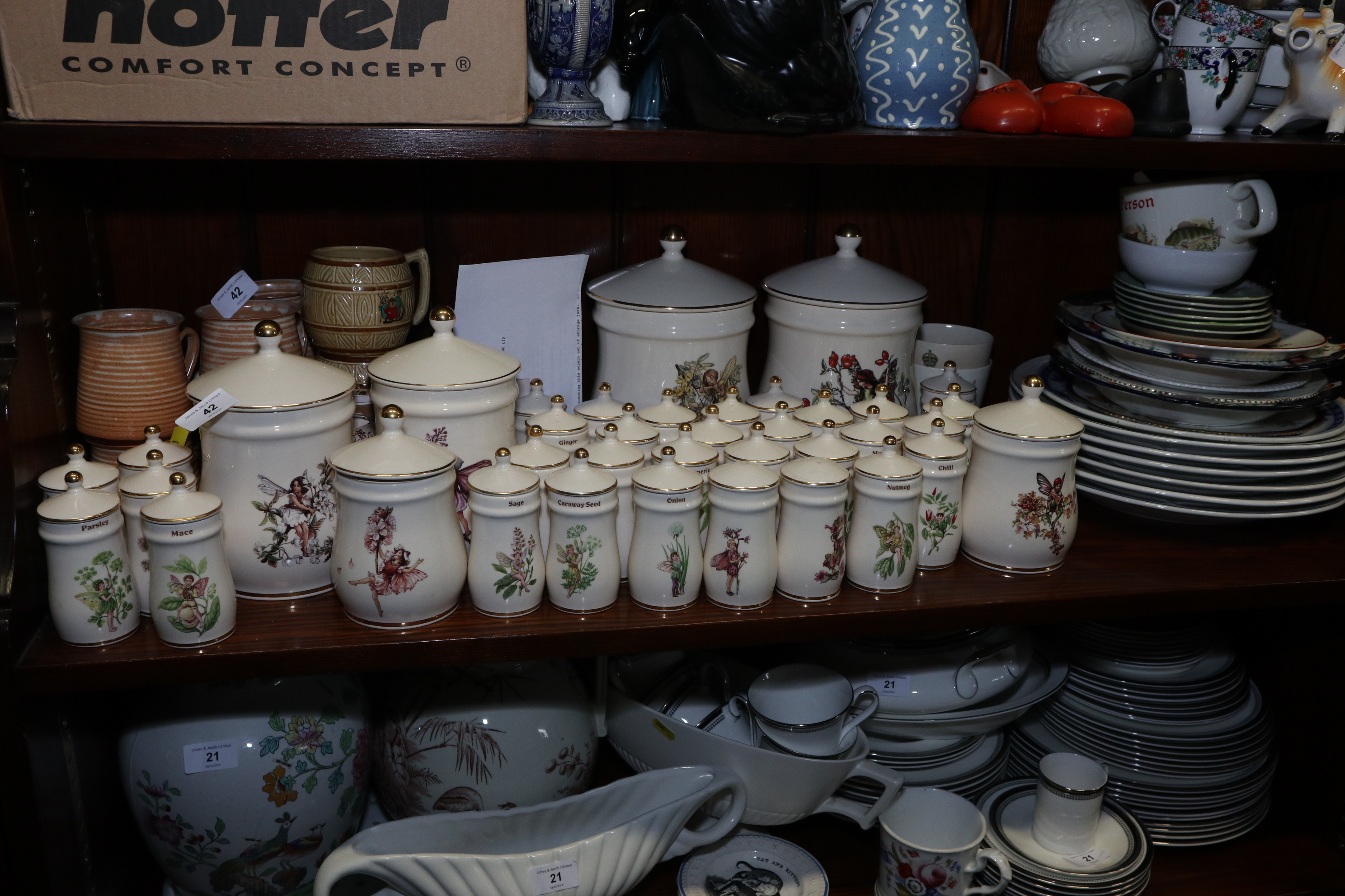 A set of Flower Fairies storage jars, cruets, etc, and other table china, various - Image 2 of 2
