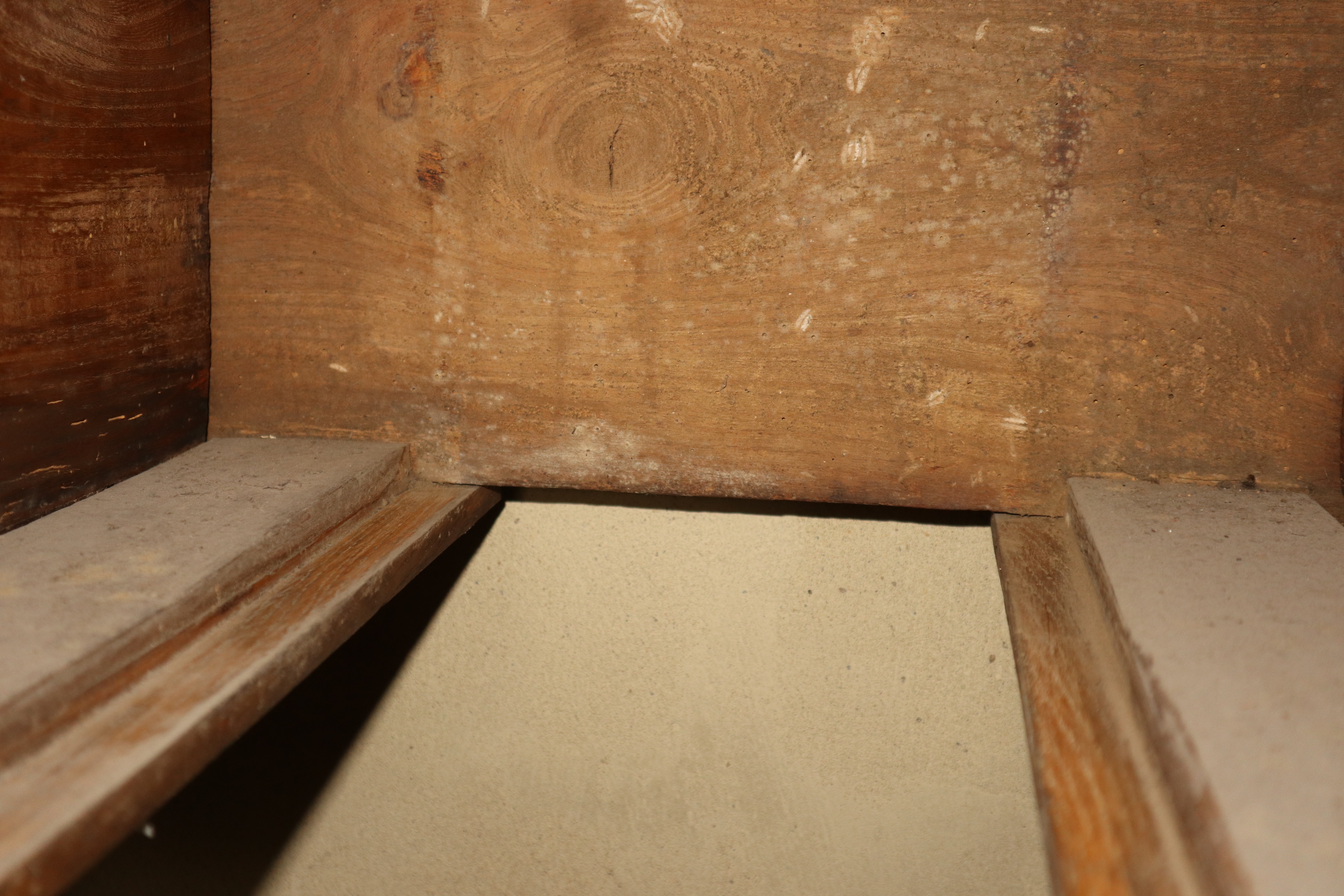 An 18th century fruitwood dresser base, fitted one short and two long fielded panel front drawers, - Image 6 of 12